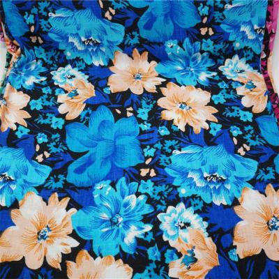 Tropical floral rayon foil fabric wholesale