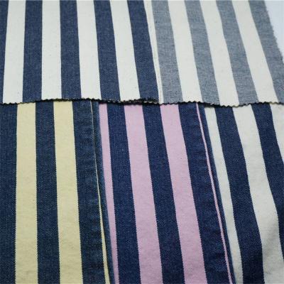cotton spandex twill striped denim fabric