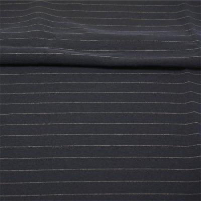 Polyester rayon spandex pinstripe suit fabric