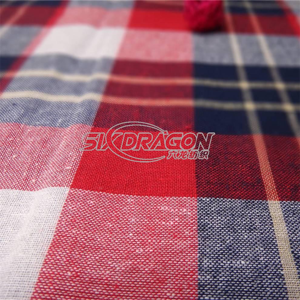 yarn dyed check fabric ready goods