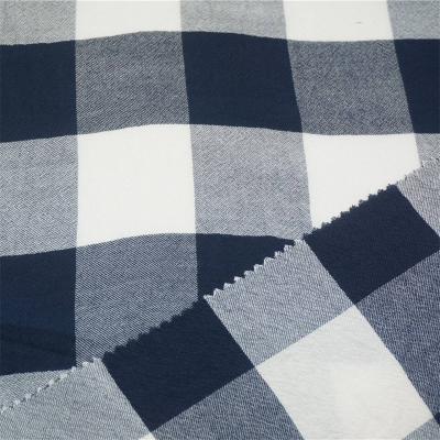 rayon yarn dyed checked woven fabric