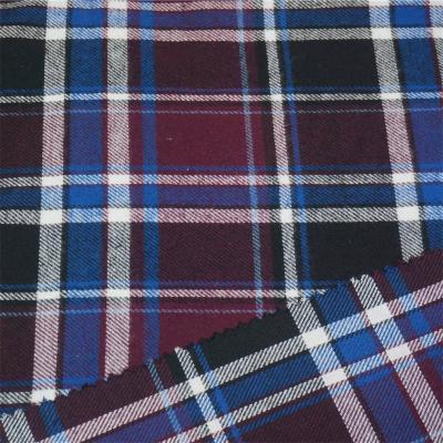 21s brushed cotton yarn dyed flannel fabric