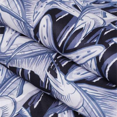 Printed polyester peach skin fabric for beach shorts