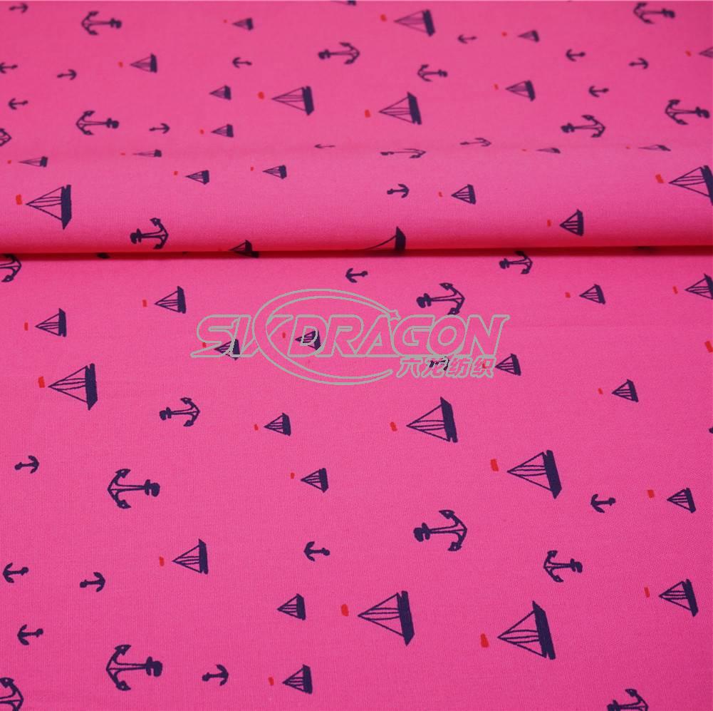 cotton spandex print fabric