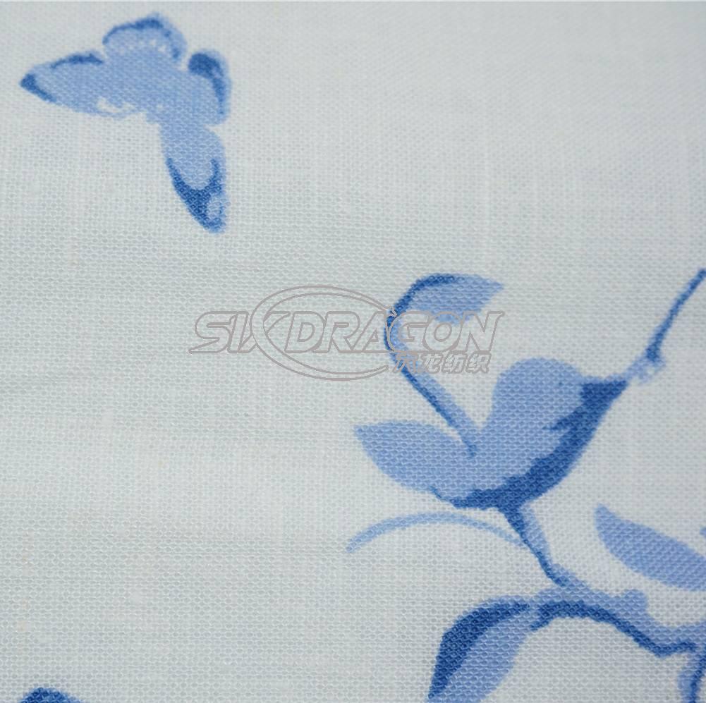 printed cotton linen fabric