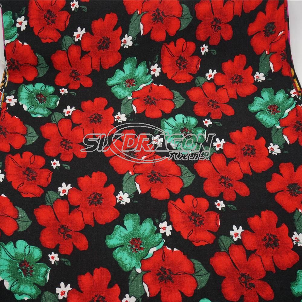 rayon floral print fabric